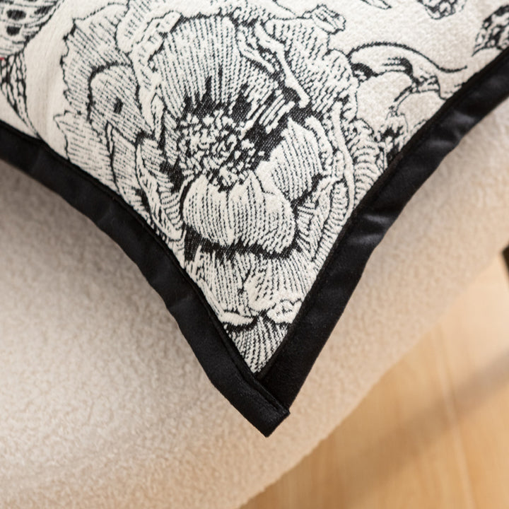 Embroidered Flower Pillow