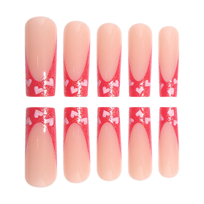 Decorative Heart-Designed Press-On Nails Kalsten