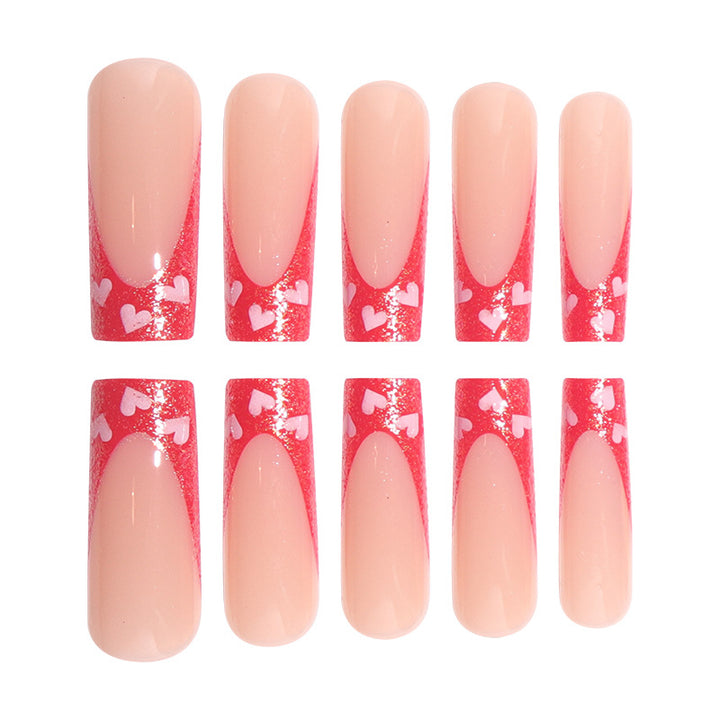 Decorative Heart-Designed Press-On Nails Kalsten