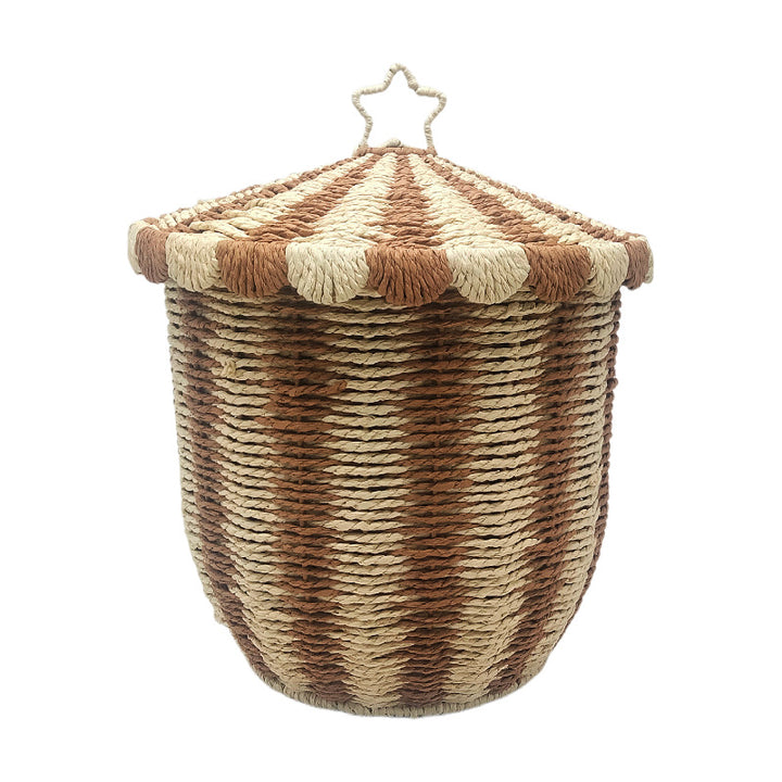 Handmade storage basket in playful design Kalsten