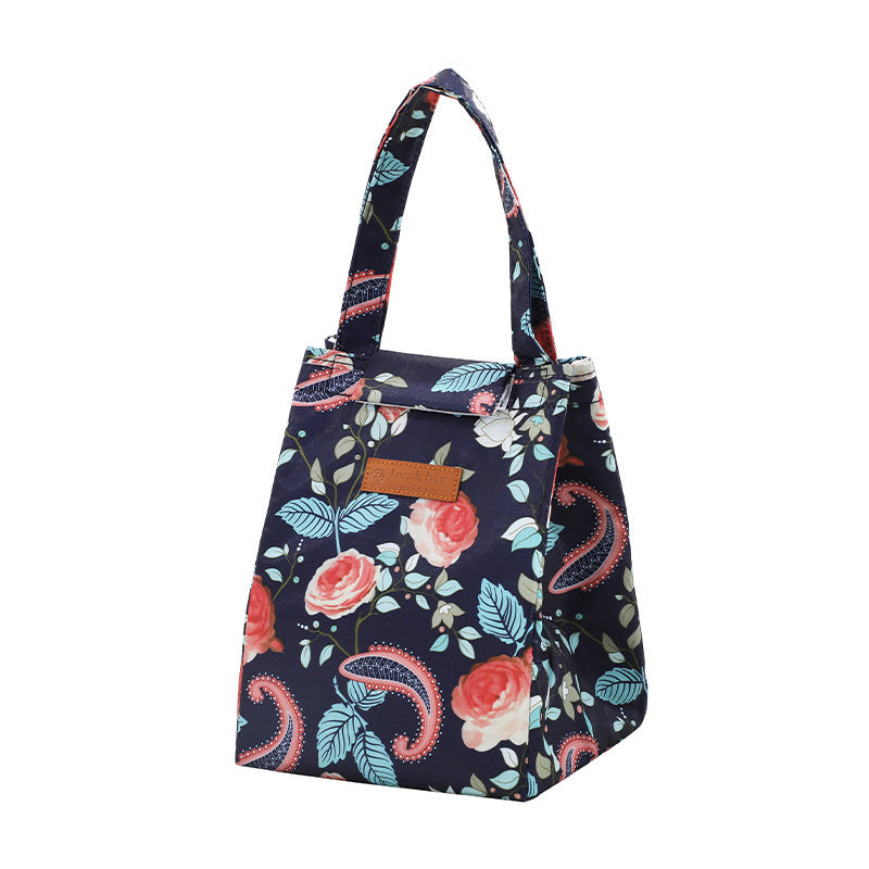 Insulated Floral Print Lunch Bag