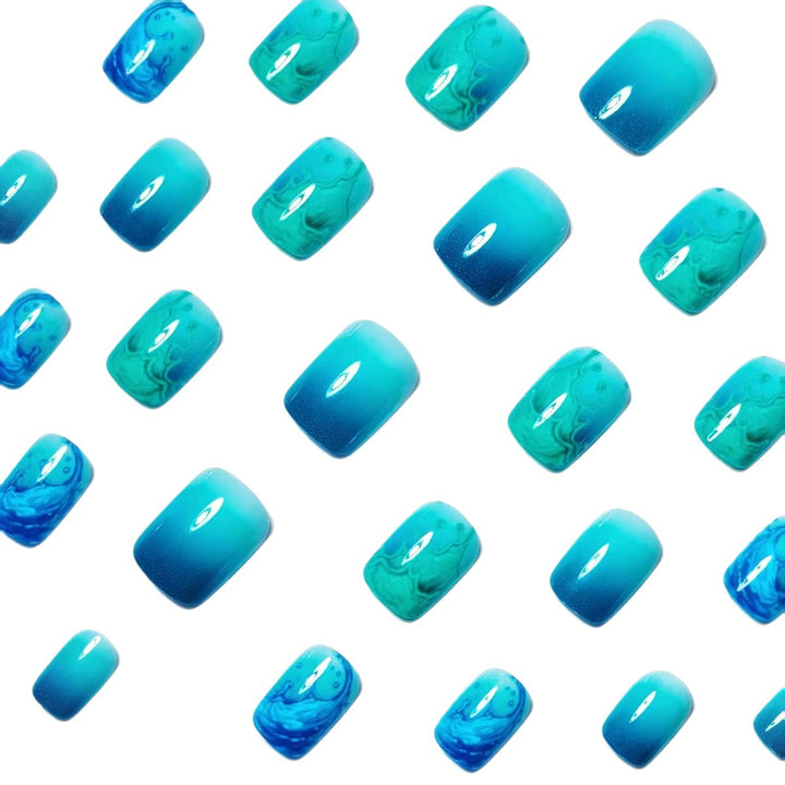 Artificial nails with elaborate wave design Kalsten