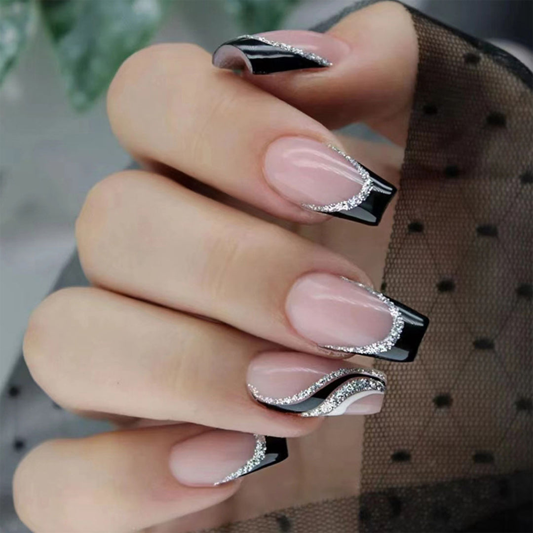 Chic Glittered Nail Art Set