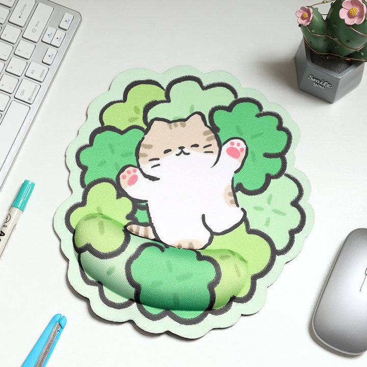 Cute Cat-Themed Ergonomic Mouse Pad