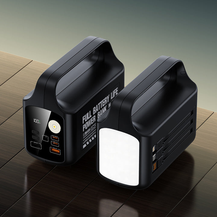 Portable power bank with integrated LED lighting and high capacity Kalsten