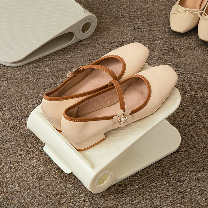 modular stackable space-saving shoe organizer trays Kalsten