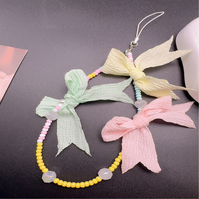 Colorful Beaded and Ribbon Phone Lanyard Kalsten