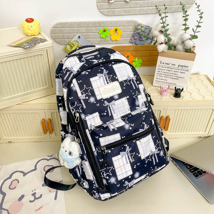 Cute Graphic Print School Backpack Kalsten