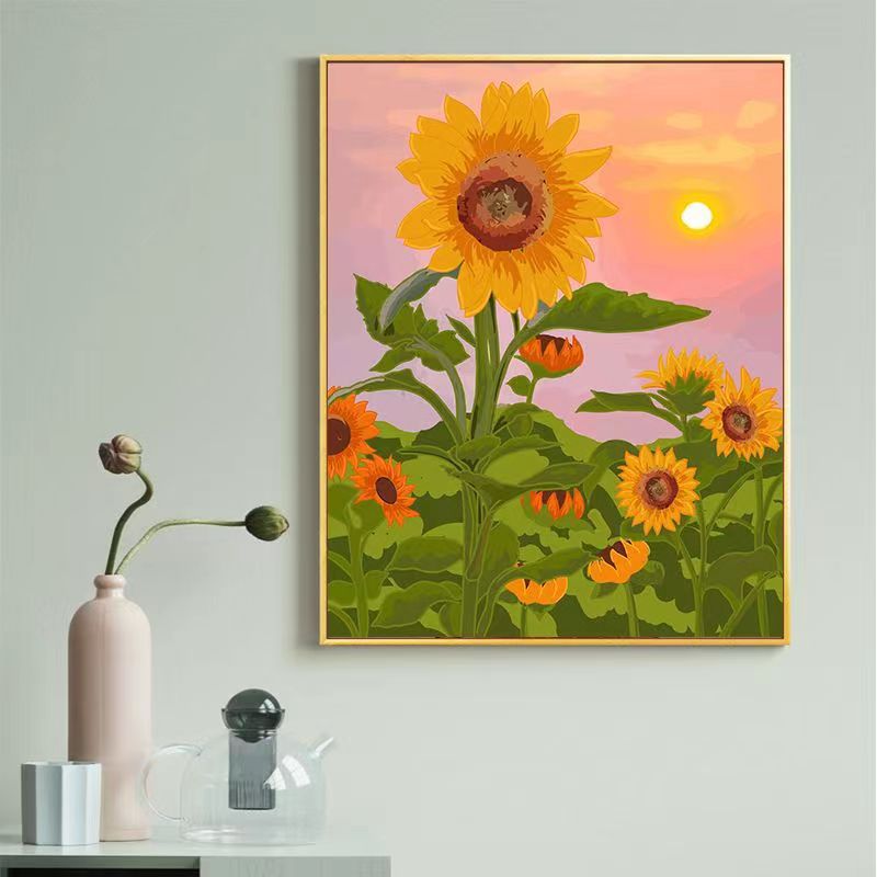 Sunflower-Themed Canvas Art Print Kalsten