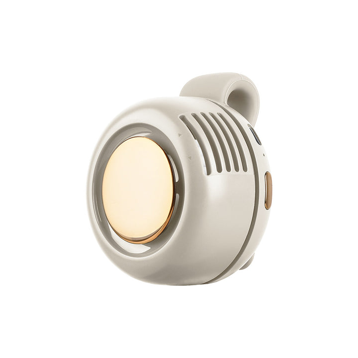 Cooling portable clip-on personal fan with warm LED light and rechargeable battery Kalsten