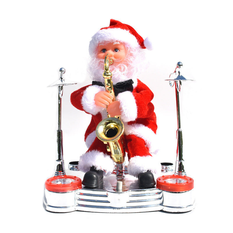 Parachuting Santa Claus Hanging Christmas Ornament With Fabric Canopy And Decorative Suspension Cords