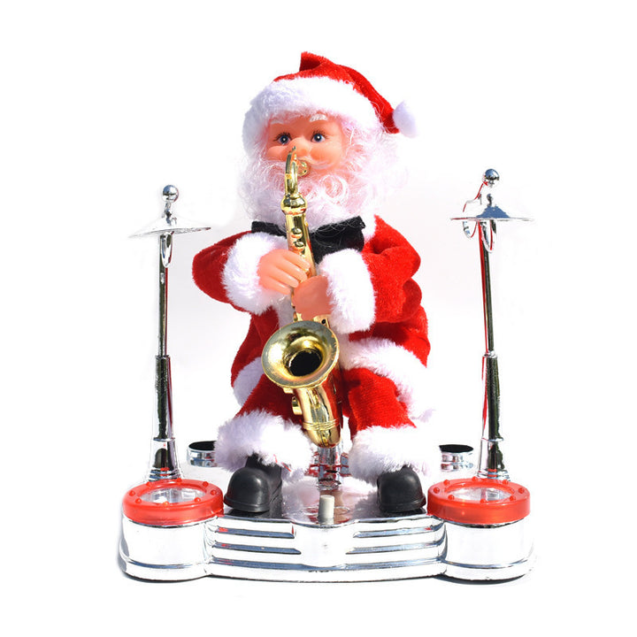 Parachuting Santa Claus Hanging Christmas Ornament With Fabric Canopy And Decorative Suspension Cords