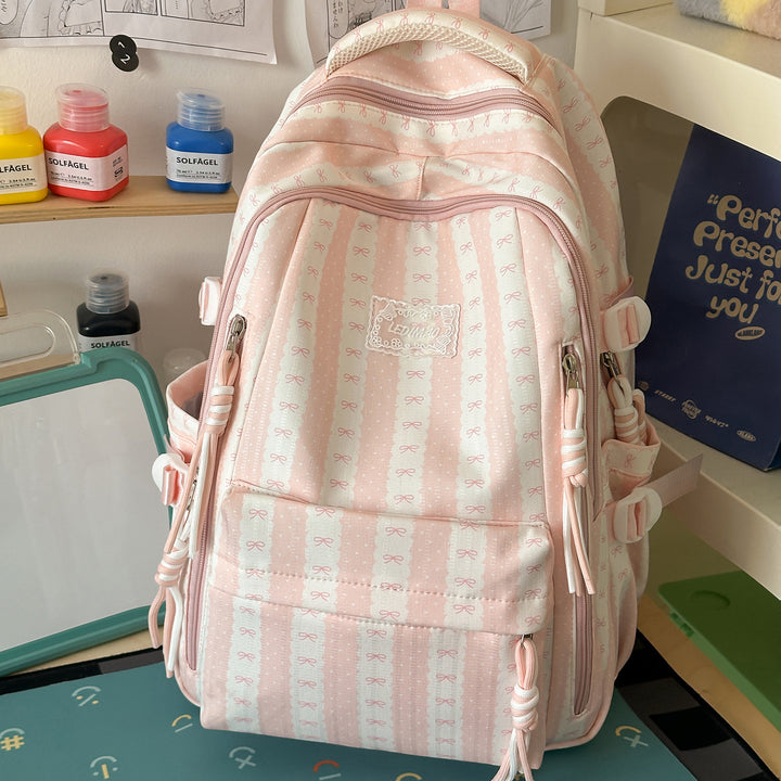 Charming Decorative Bow-Embellished Backpack Kalsten