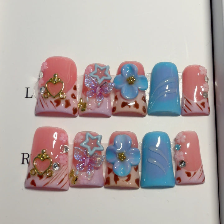 Artistic Decorative Press-On Nail Tips