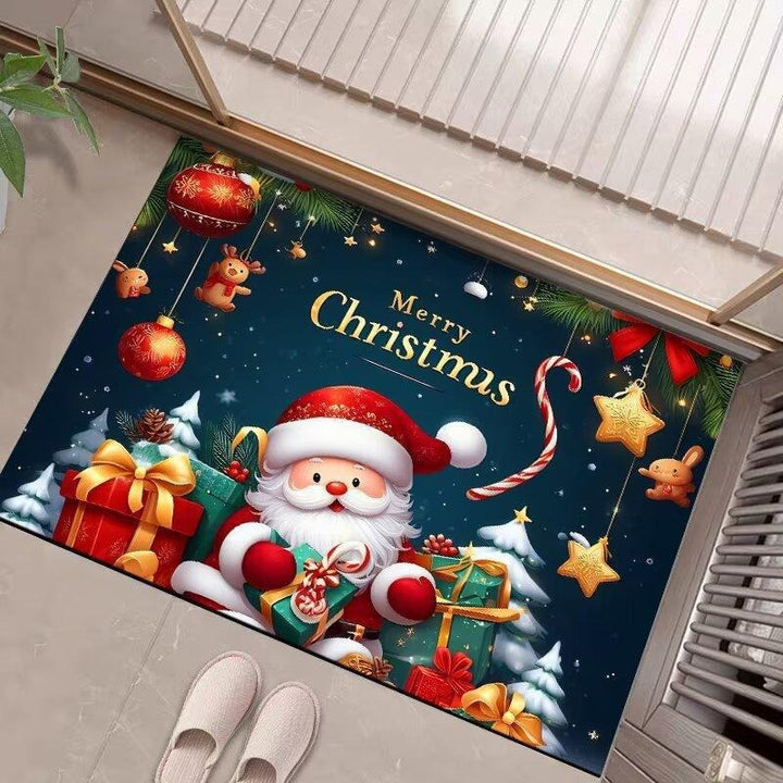 Festive Christmas-Themed Entrance Mat