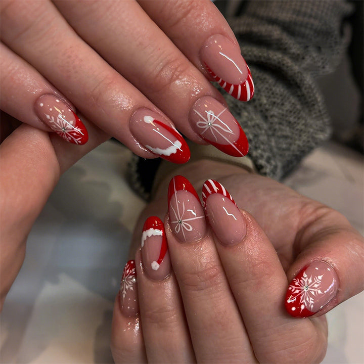 Winter-Themed Press-On Nail Art Set Kalsten