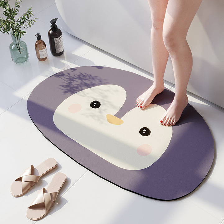 Playful Cat-Shaped Bath Mat