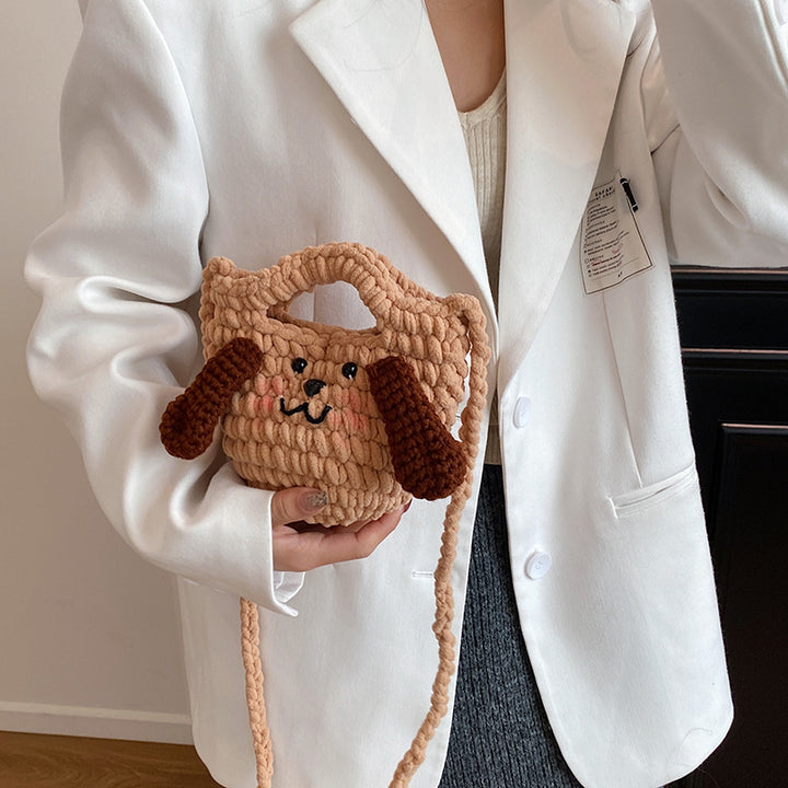 Cute Dog-Themed Crochet Handbag