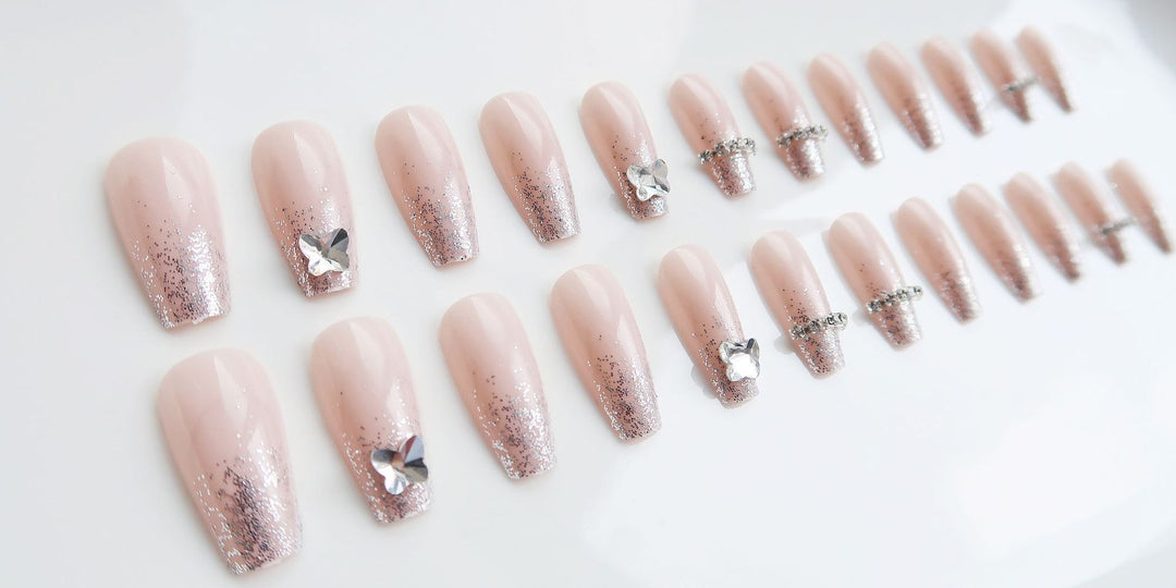Glamorous Rhinestone Embellished Press-On Nail Set Kalsten