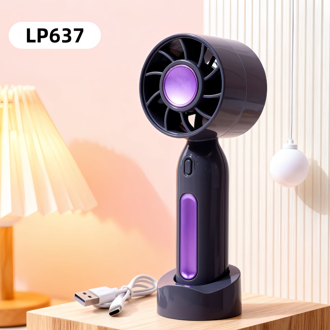 Women portable mini fan with USB connection and rotatable head Kalsten