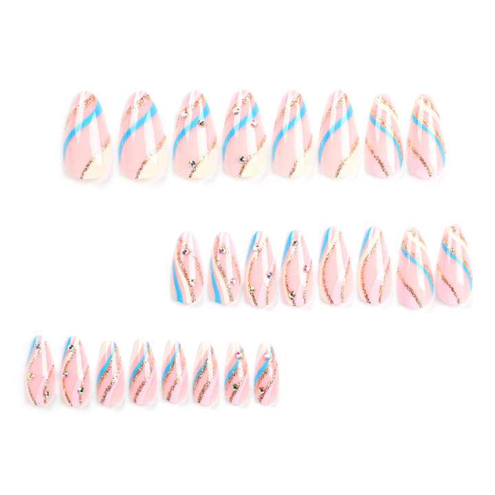 Artful Nail Art with Glitter and Gradient Colors Kalsten