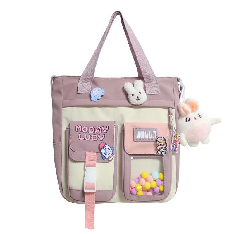 Whimsical Multi-Compartment Messenger Bag Kalsten