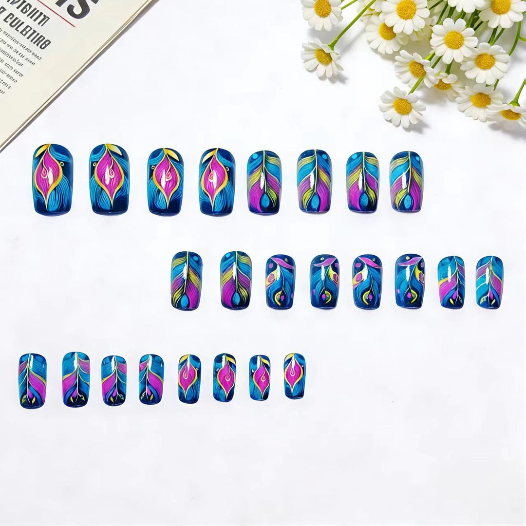 Feather-Inspired Art Nail Wraps Kalsten