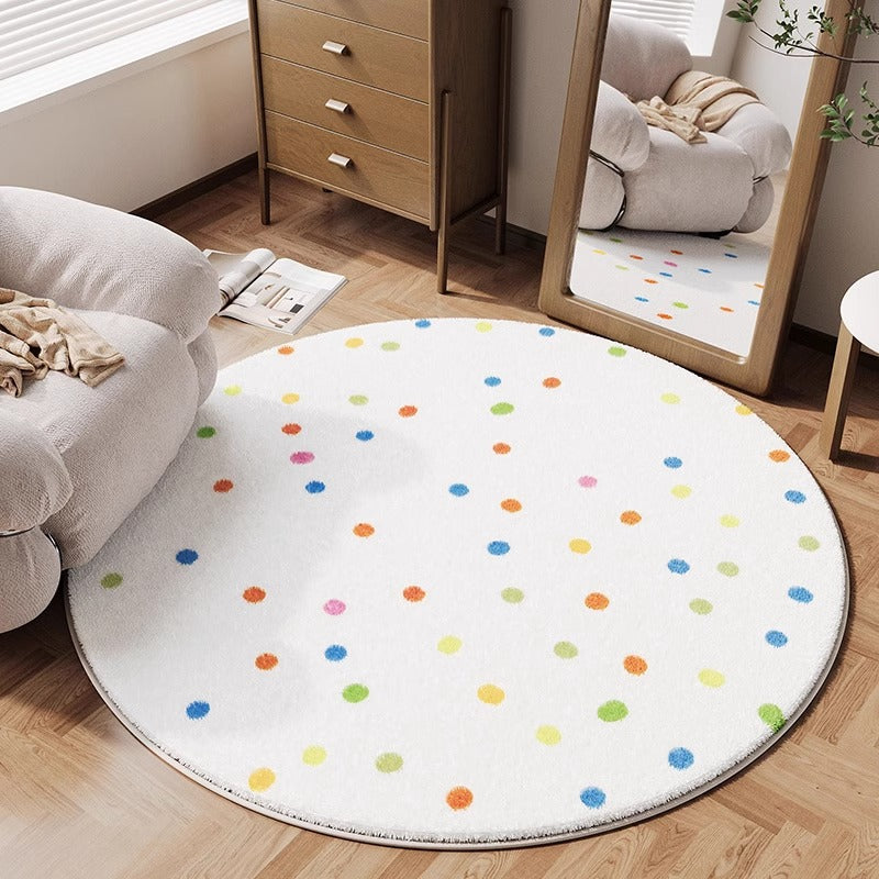 Soft Plush Polka Dot Area Rug