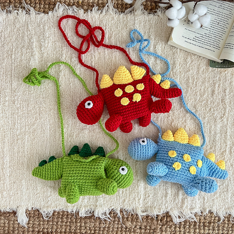 Dinosaur-Themed Crochet Mini Handbag
