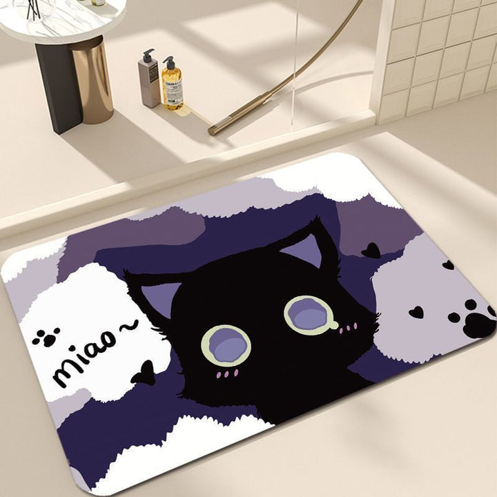Cute Cat Design Bath Mat Kalsten