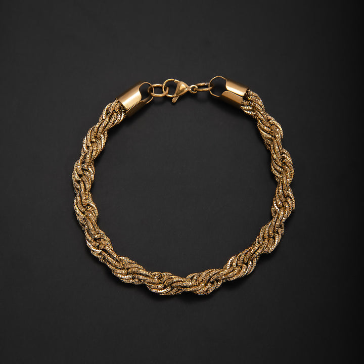 Braided Gold Statement Bracelet Kalsten