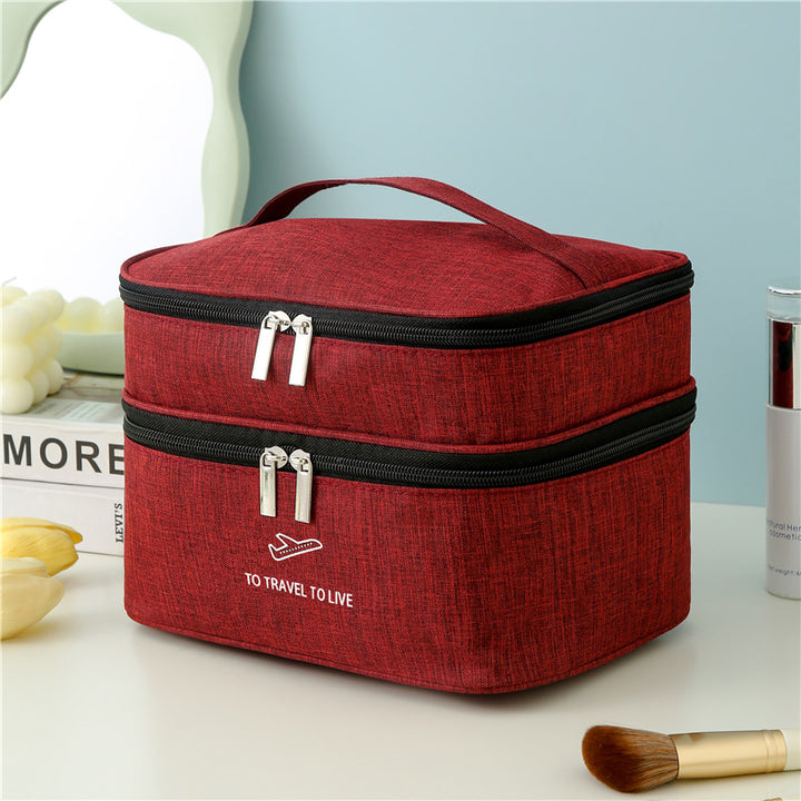 Dual-Layer Travel Cosmetic Organizer Kalsten