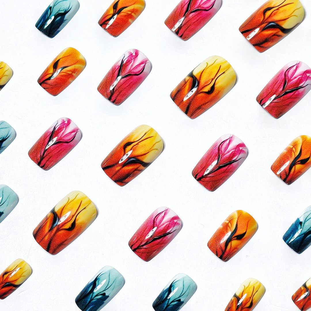 Autumn Leaf-Inspired Nail Art Design Kalsten