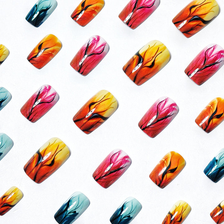Autumn Leaf-Inspired Nail Art Design Kalsten