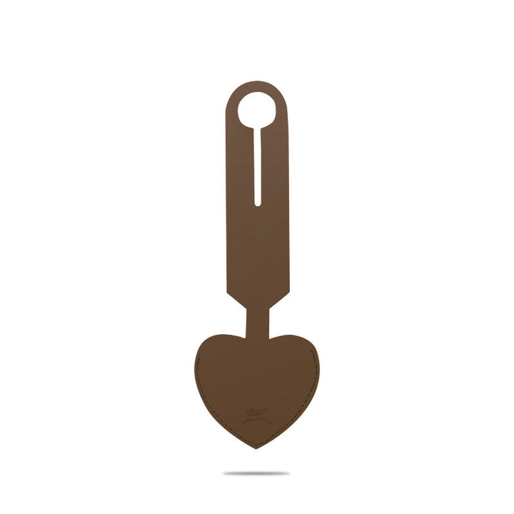 heart-shaped leather luggage tag with adjustable loop Kalsten