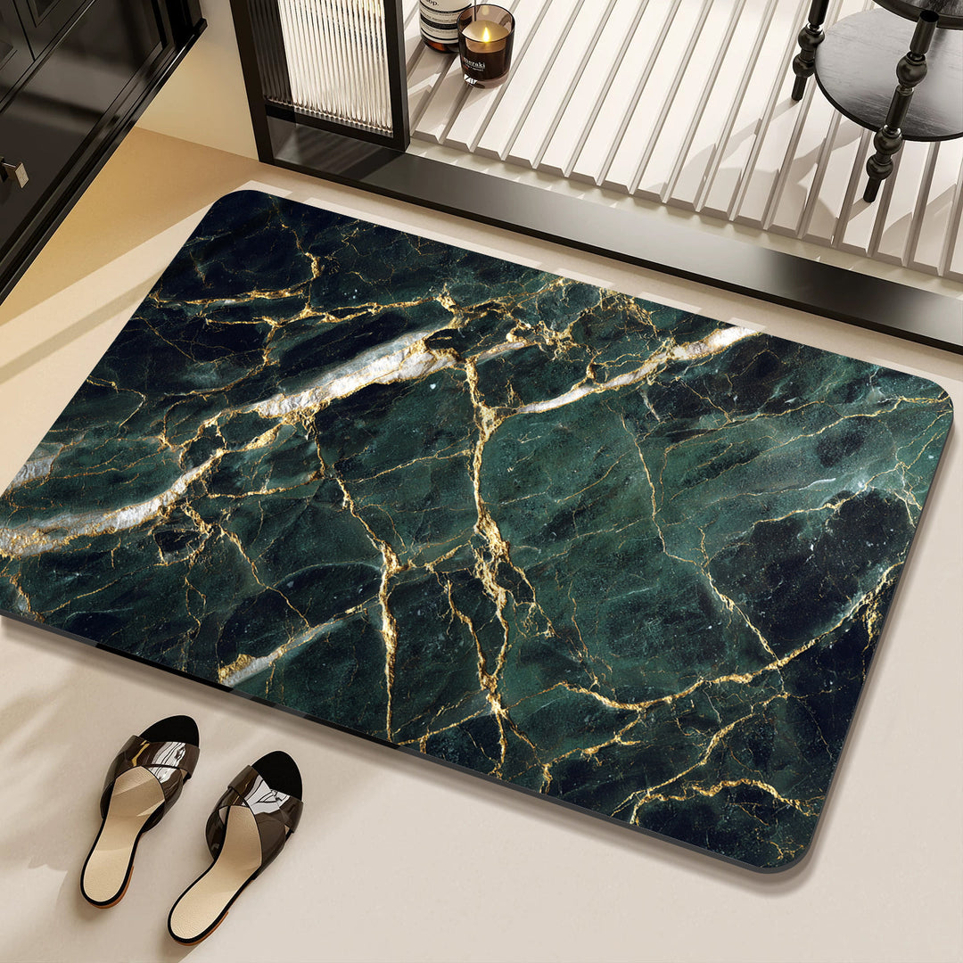 Luxury Marble Print Bath Mat