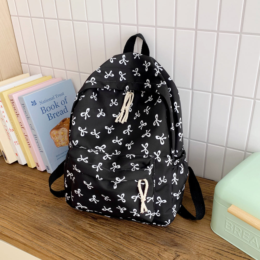 Backpack with Creative Bow Motif and Thoughtful Storage Spaces Kalsten
