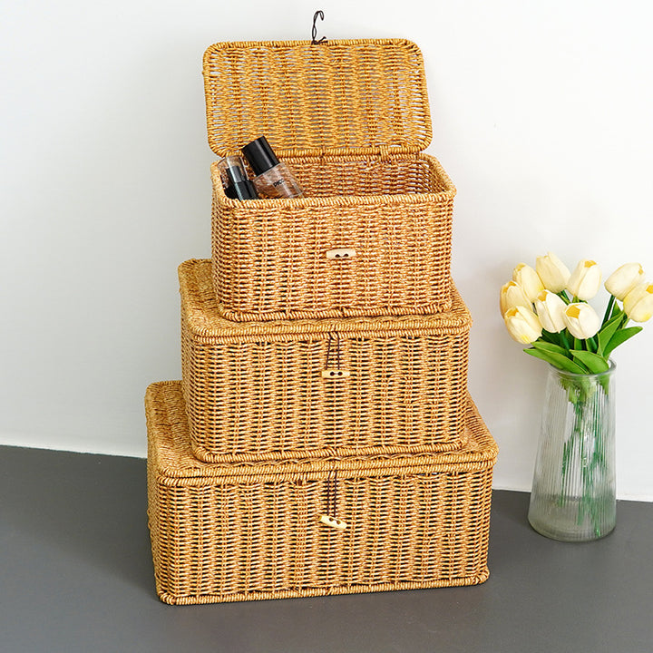 Handcrafted Wicker Storage Chest Kalsten