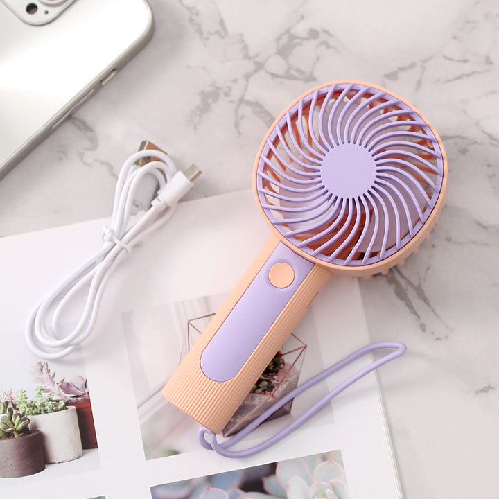 Unisex Portable Handheld Fan with USB Charging Port and Ergonomic Handle Kalsten
