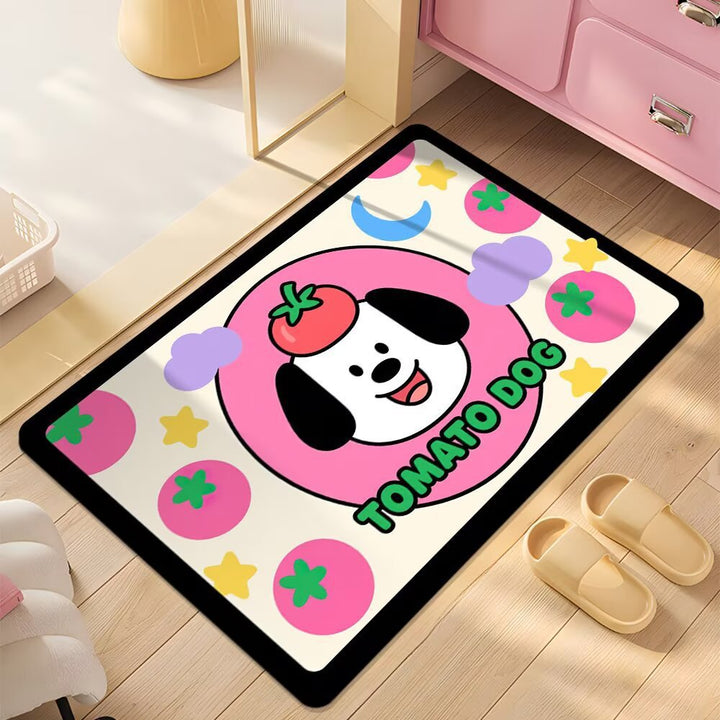 Cute Cartoon Dog Shower Mat Kalsten