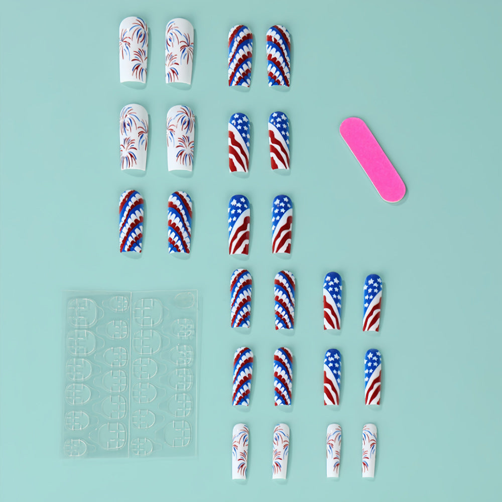 Artificial nails with patriotic patterns Kalsten