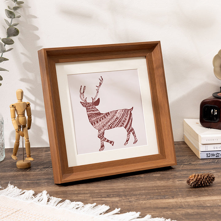 Artistic Cat Illustration Picture Frame for Wall Decor