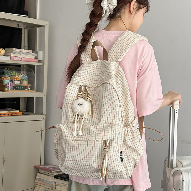 Textured Patterned Casual Backpack Kalsten