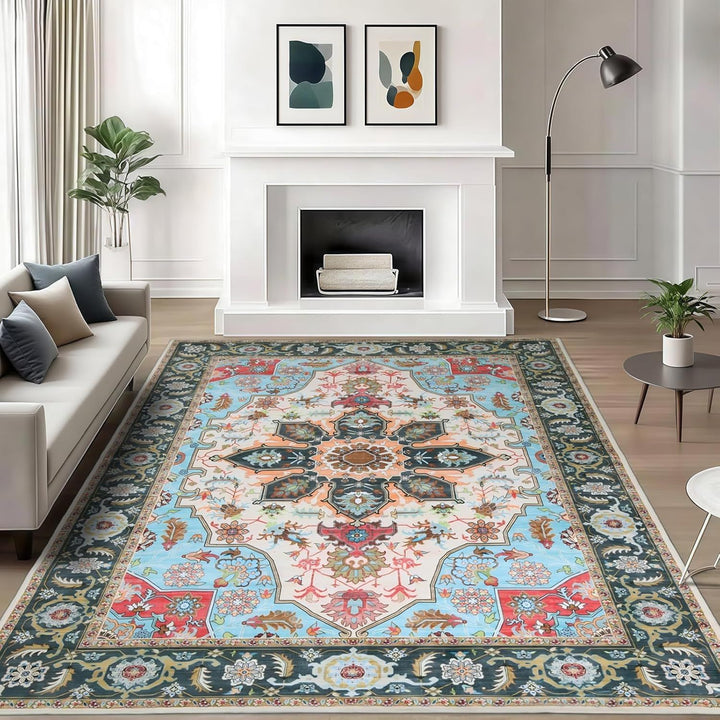 Vintage-Inspired Floral Area Rug