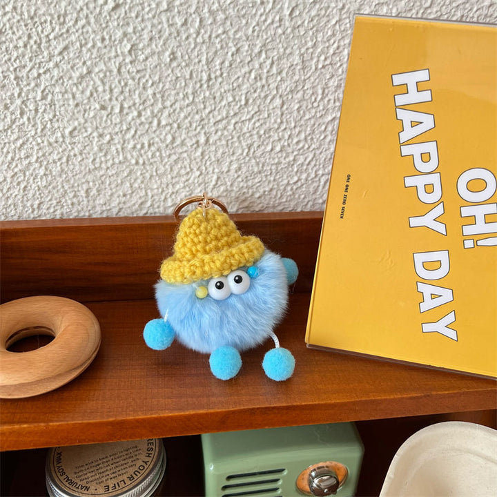 Playful Fuzzy Character Keychain Kalsten