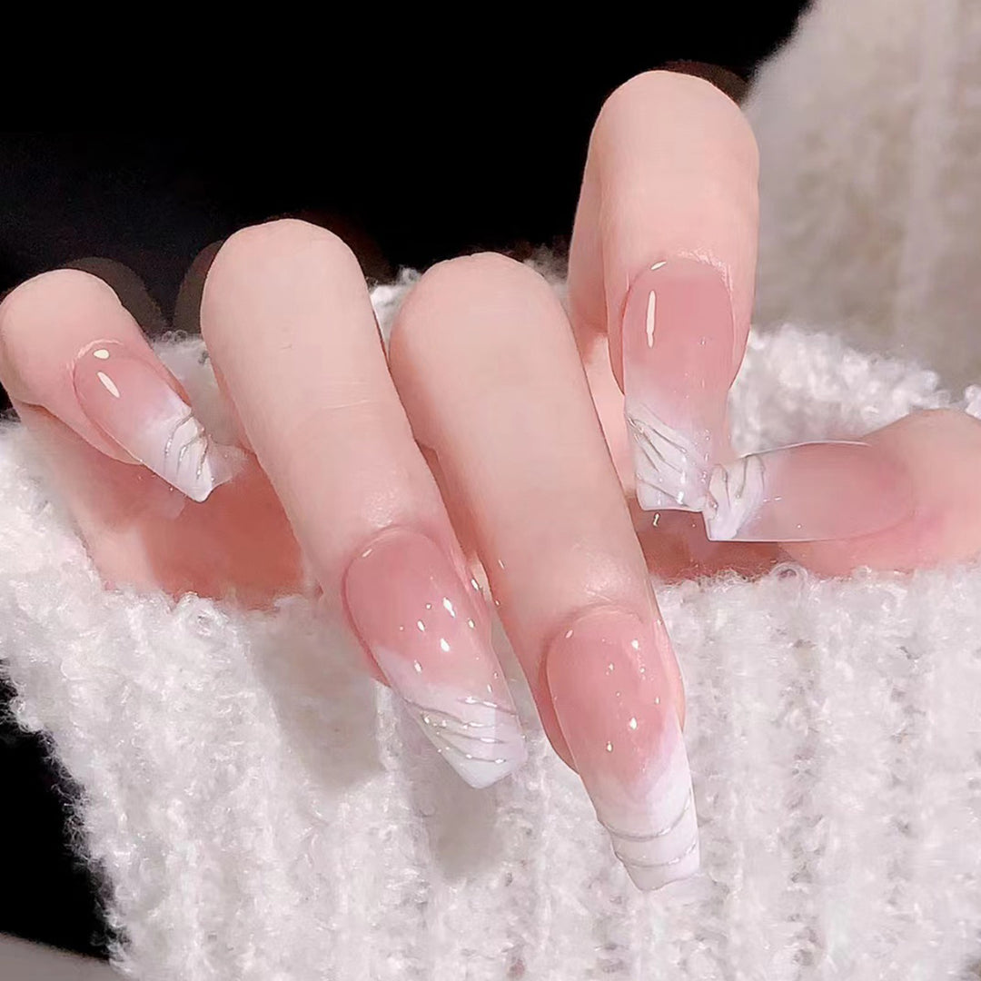 Elegant Marble-Design Press-On Nails Kalsten