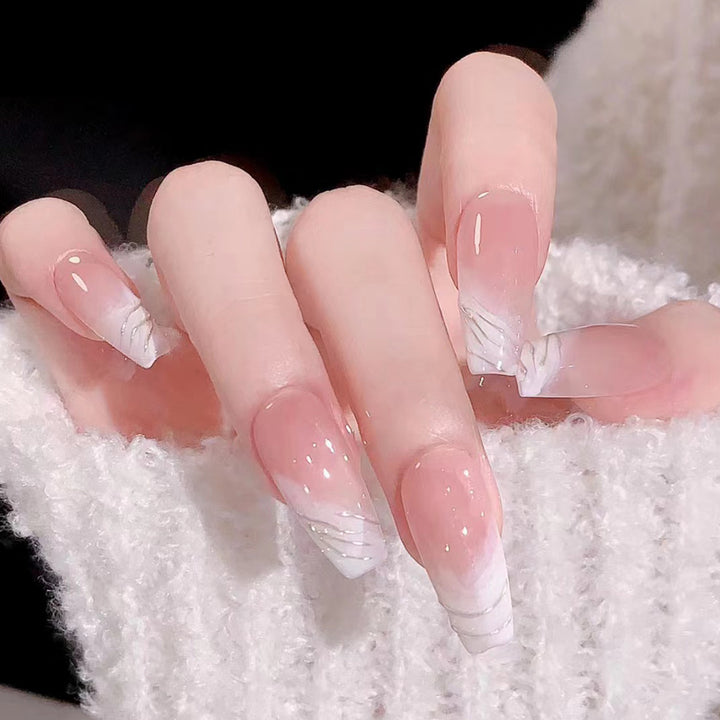 Elegant Marble-Design Press-On Nails Kalsten