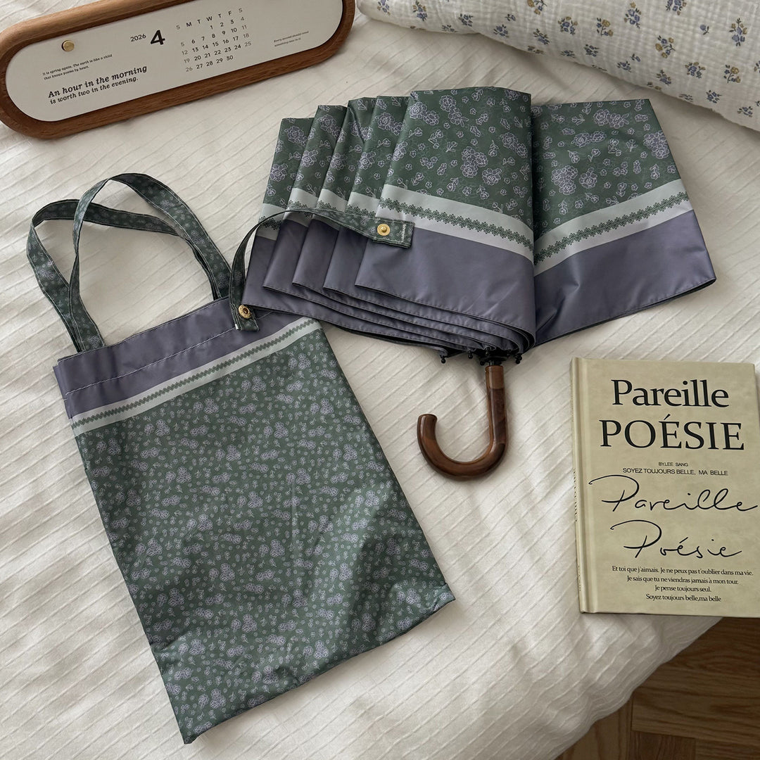 Women's eco-friendly shopping bag with integrated folding umbrella Kalsten