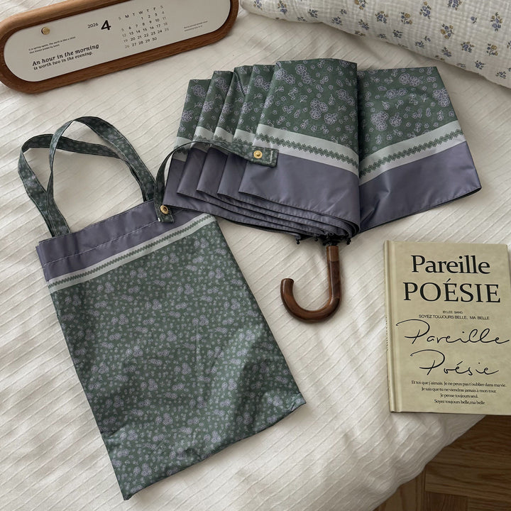 Women's eco-friendly shopping bag with integrated folding umbrella Kalsten