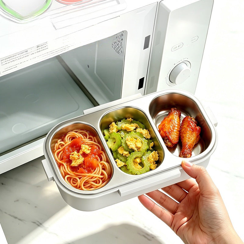 Triple-Compartment Food Storage Container